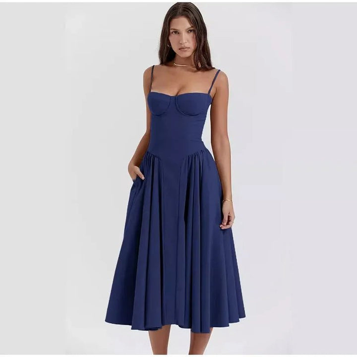 Goddess Gown | Off - Shoulder Pleated Stunner Maxi - Auraflows