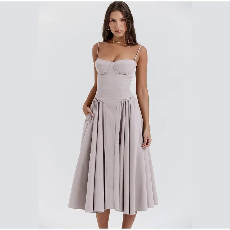 Goddess Gown | Off - Shoulder Pleated Stunner Maxi - Auraflows